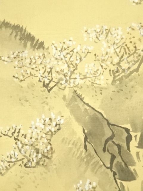 道具 ] - 道具 華陽筆 梅花山水 肉筆絹本掛軸 | ネットショップ圭